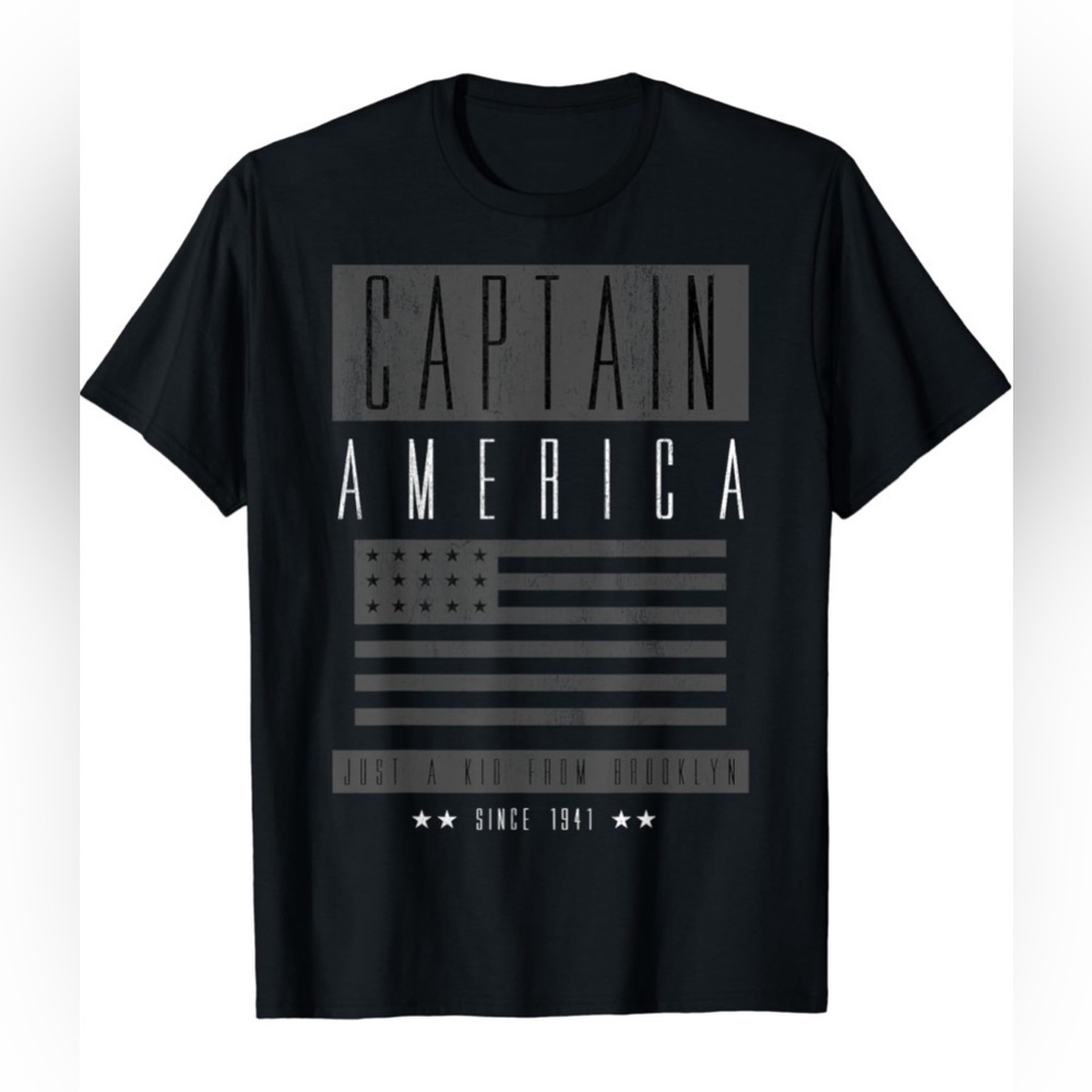 NWOT- Marvel Captain America Kid From Brooklyn Street Wear T-Shirt SIZE: 2XL